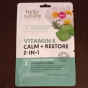 Vitamin E Calm + Restore 2-in-1 Face Mask - White & Mint
